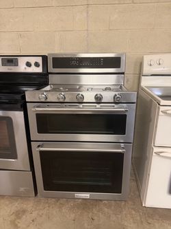 KitchenAid Stainless Steel Double Oven Gas Range