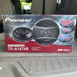 Pioneer TS-A1676R A Series 6.5 inch 320 Watts Max 3-Way Car Speakers Pair with