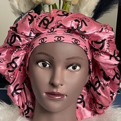 Luxury Double Layer Designer Silk /Satin Sleeping Bonnet 