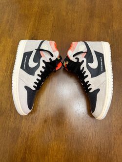 Jordan 1 Retro High Neutral Grey Hyper Crimson
