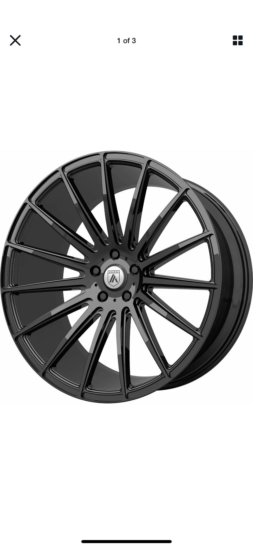 20x10.5 Black Wheel Asanti Black ABL-14 5x115 38