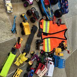 Kids Toy Trucks And Cars Collection 