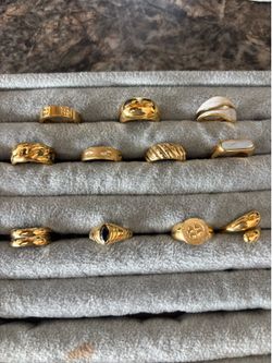 New Gold Tone stainless steel Rings.