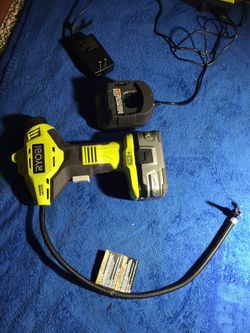 Ryobi ONE+ Inflator SET - New with 3.0 Thick Silver Battery & Charger! ALL for 50 tomorrow 👍🏽👍🏽💥💥💥