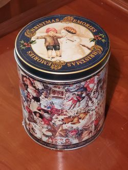 cherub,angel christmas vintage tin