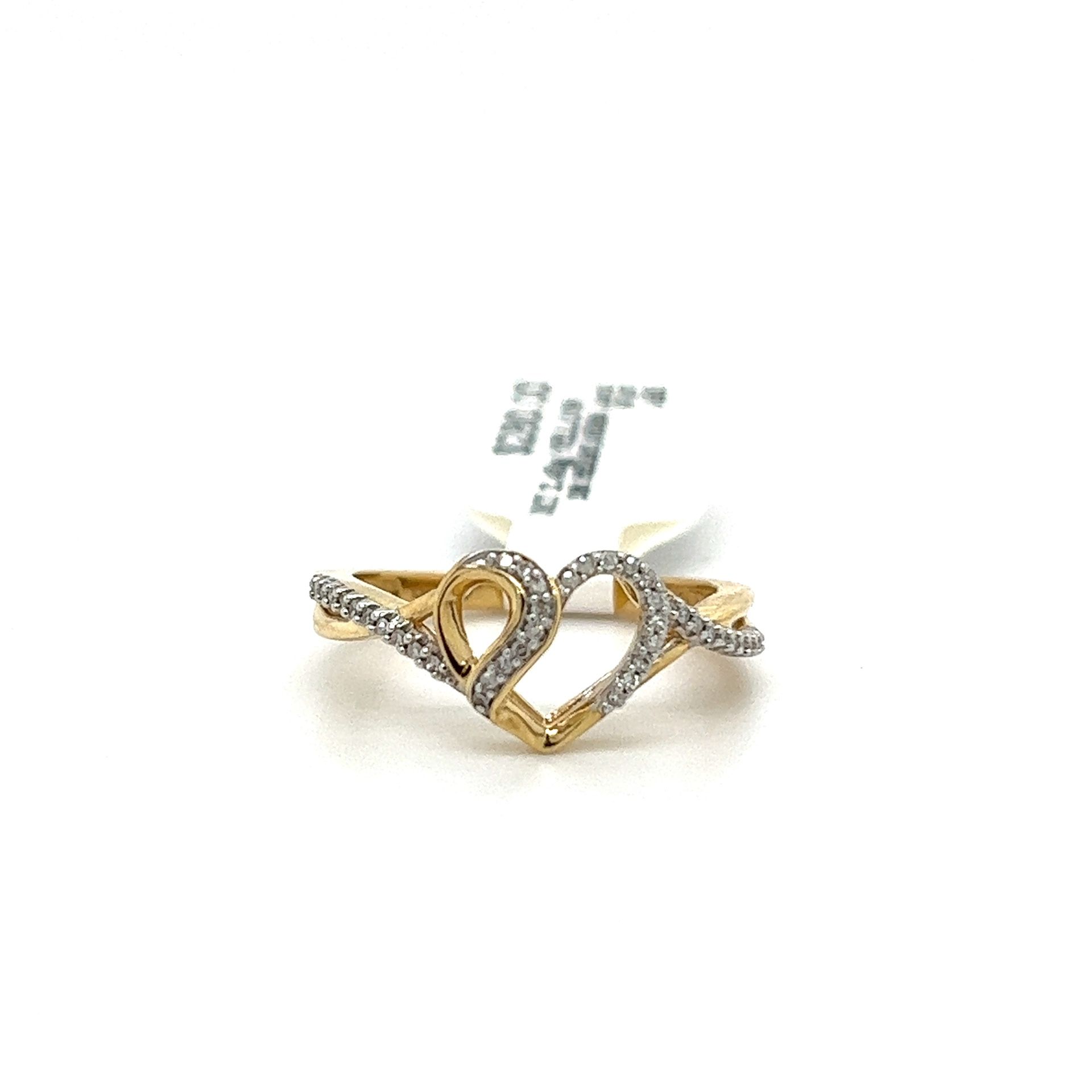 10kt Gold Diamond Heart Ring .10ctw Size 7 2.40grams 153721...