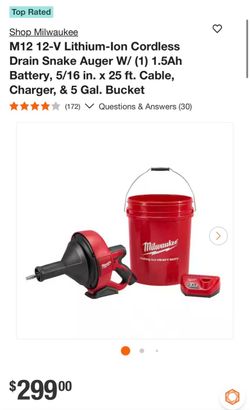 Milwaukee drain snake auger