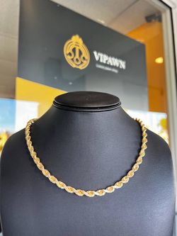 10k yellow gold solid rope chain 19 inches necklace