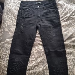 Denim black ripped jeans