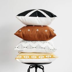 18x18 Boho Pillow Covers (4)