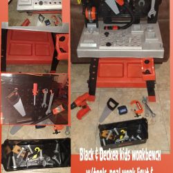 Black & Decker Kids Workbench  & Tools (Realistic Table Saw, Drill & Light)