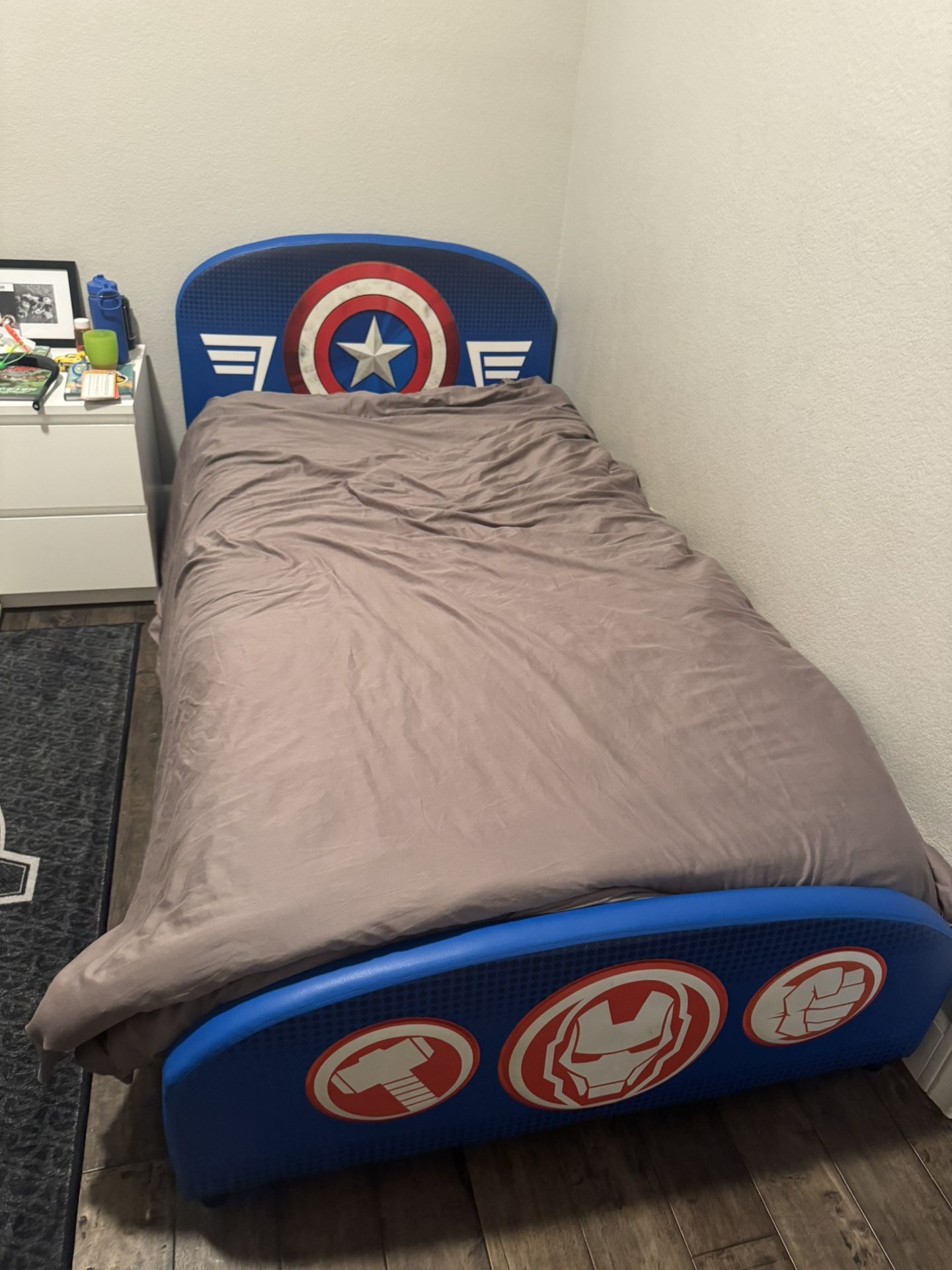 Upholstered Captain America Twin Bed