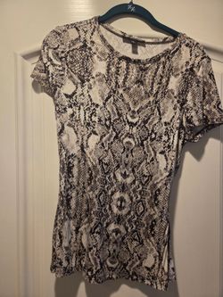 Snake print ribbed top Medium Macy's