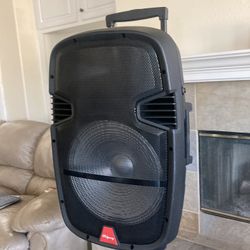 Portable 15” Woofer Speaker With Mic & Tripod 