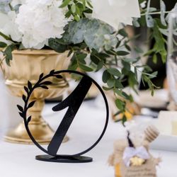 Wedding Table Numbers - Black (1-10)