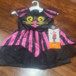 Toddler Cat Witch Costume Size 2-3T