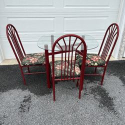 Glass Top Patio Set