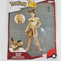 Disguise Kids' Pokemon Eevee Deluxe Halloween Costume Dress Size Medium (7-8)