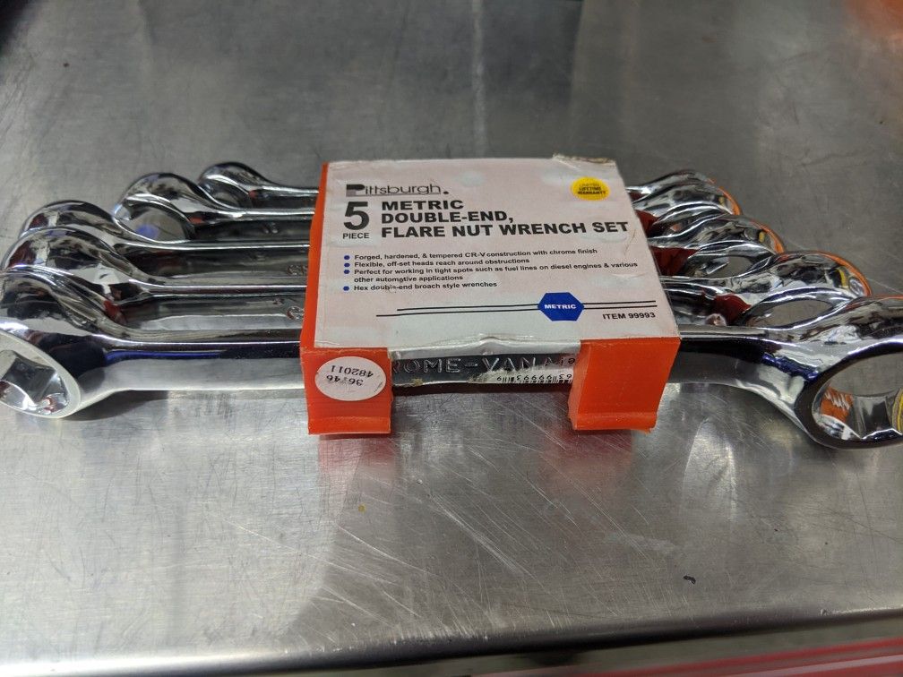 New Pittsburgh Flare Nut Wrench Set