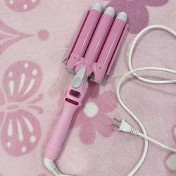 Pink Hair Waver Hair Crimper 