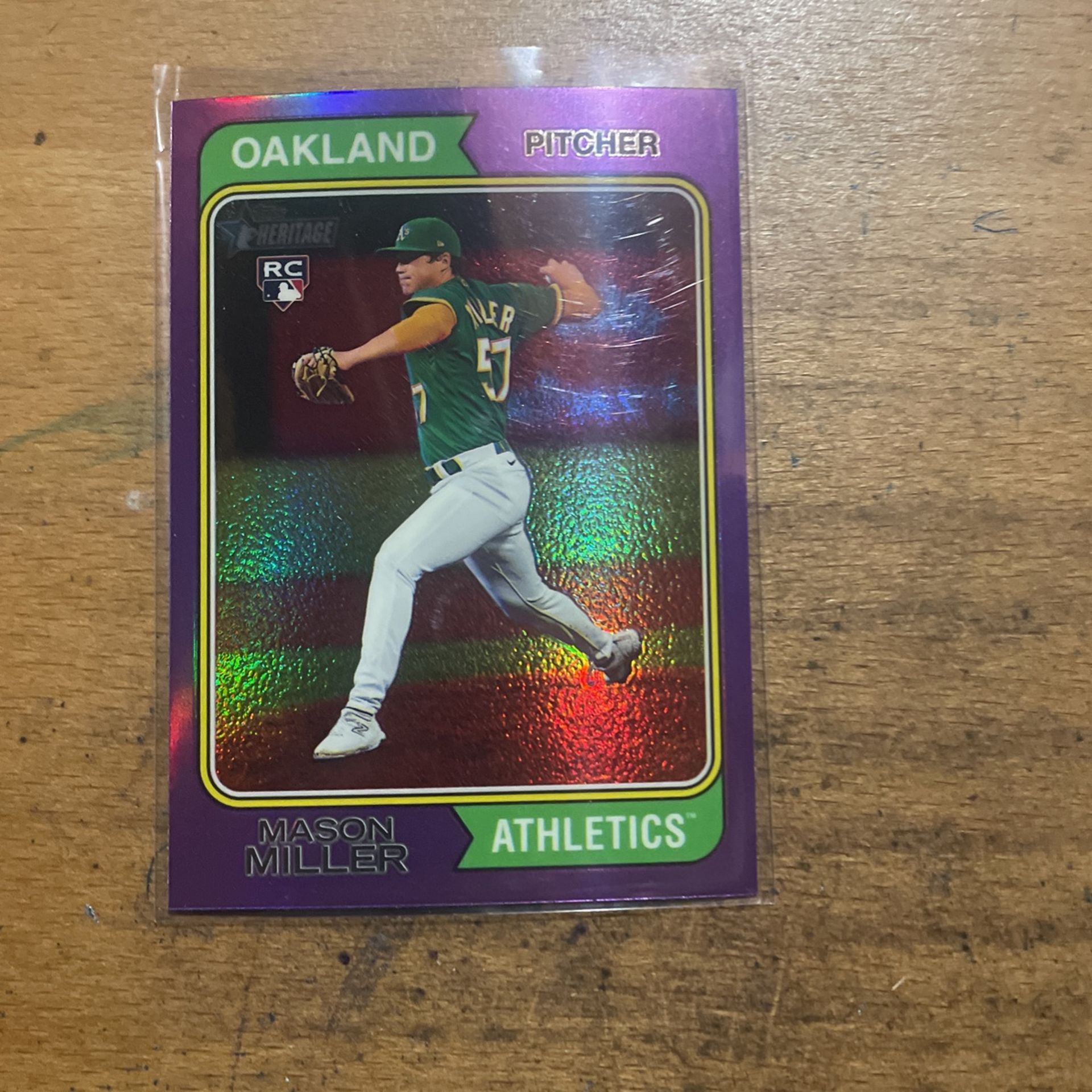 2023 HERITAGE MASON MILLER PURPLE CHROME ROOKIE