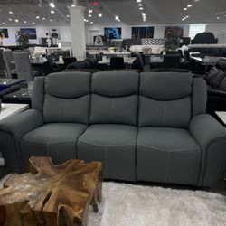 BEAUTIFUL POWER LOVE SEAT / SOFA / RECLINER GREY AND WHITE COLORS 