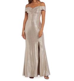 Nightway Cold Shoulder Gown