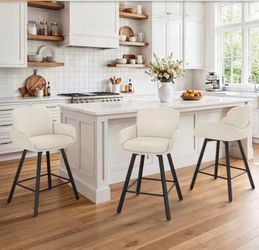3 swivel counter height barstools