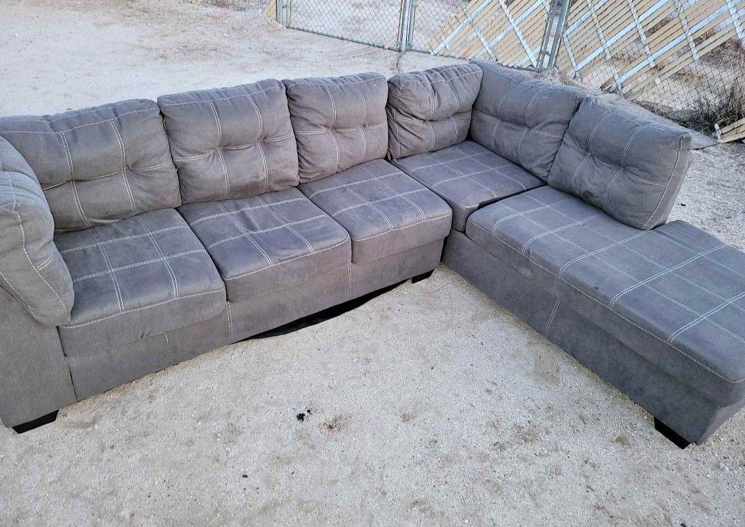 Grey L Shape Sectional