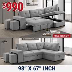 BRAND NEW -Free Delivery. Sleeper Sectional, Sofa , Couch
