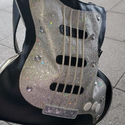 Black Leather Guitar Purse