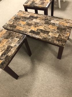 Three piece living room table set