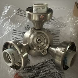 NEW Hunter Fan Company 99136 Hunter Traditional Three-Light Fitter, Brushed Nickel