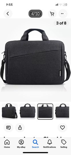 Brand New Black Leather Soft Side like Expandable Messenger Attached