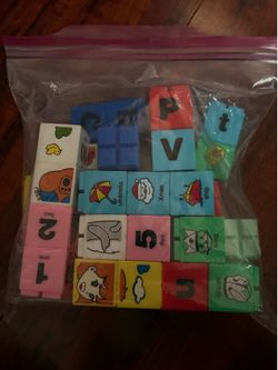 vintage plastic interlocking alphabet blocks