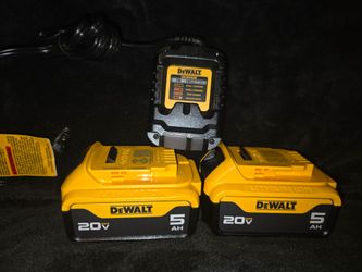 Dewalt 20V MAX Lithium-Ion Battery Starter Kit with 5.0 Ah Batteries (2-Pack) and Charger