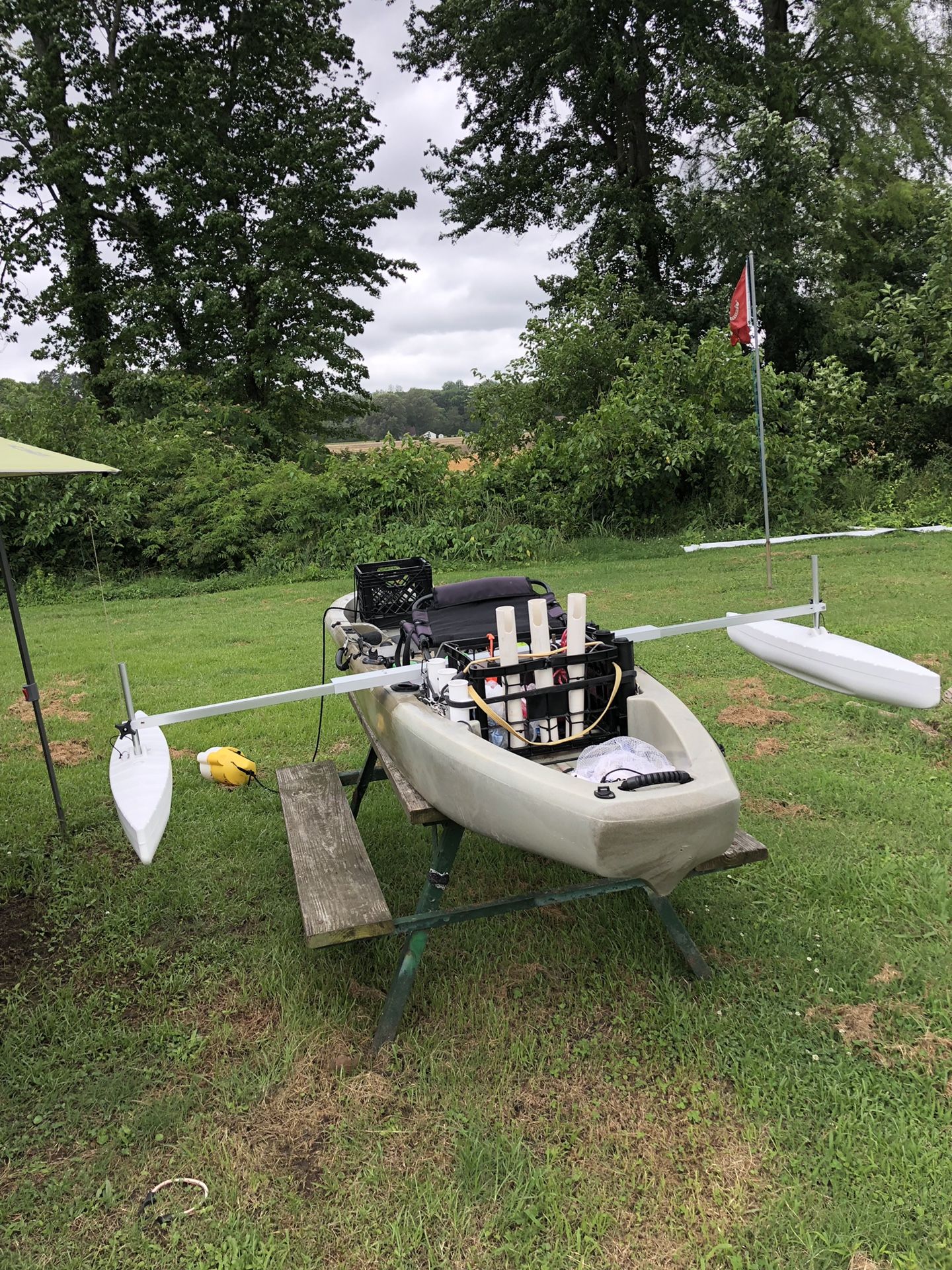 Ascend FS12T Fishing Kayak with Stabilizers