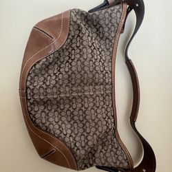 Coach Brown Handbag And Wallet/Coin Purse