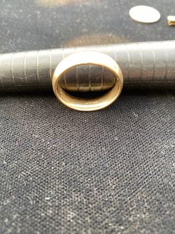 Solid 14 k gold band. Thick Heavy