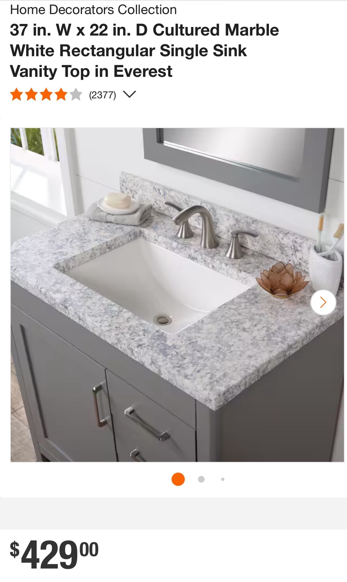 NEW - Marble Vanity top