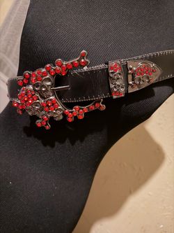 New belts with shiny skulls