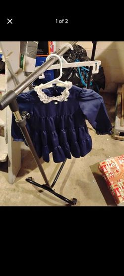 Navy Blue Baby Girl Tiered Dress