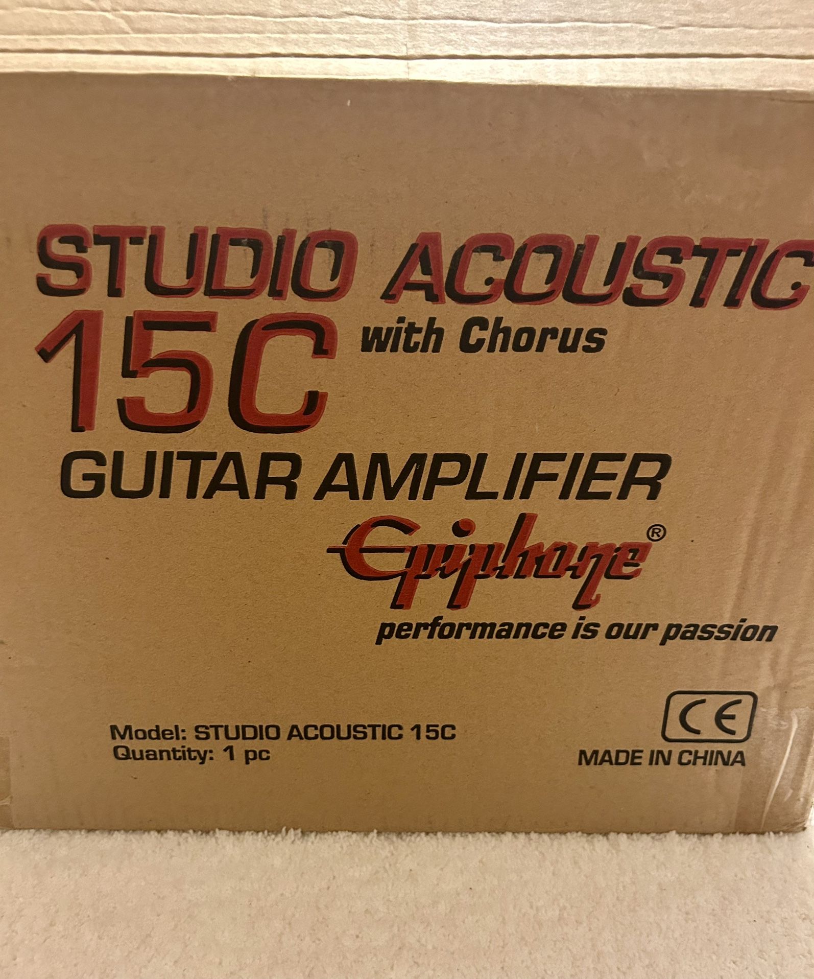 New In Box Epiphone Studio Acoustic 15C Guitar AMP Amplifier with Chorus Effect