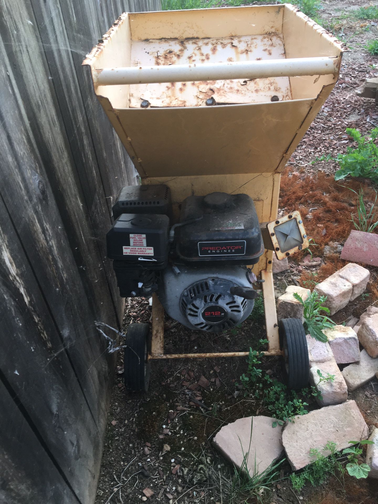 Predator wood chipper (harbor freight)