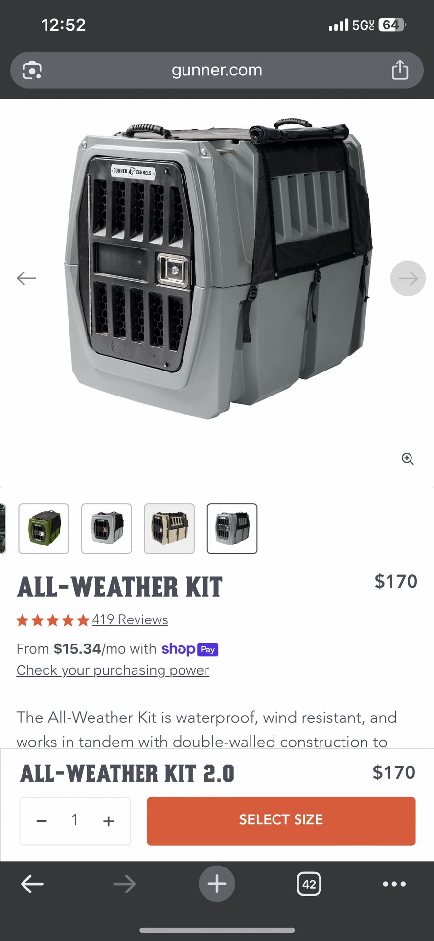 Gunner Kennel Weather Kit 