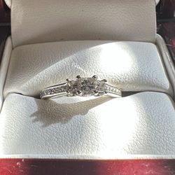 3/4 Ct Tw 14k White Gold Diamond Ring 