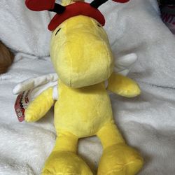 Valentines Day Heart Angel Woodstock Snoopy Stuffed Animal Plush! 