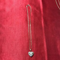 18” Chain With Heart Pendant. 14k Gold Plated. Ideal Gift To Mother’s Day, Birthday, Celebration And More.