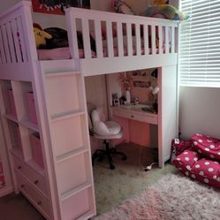 Pottery Barn Kids Elliott System Loft Desk Bed (Twin)