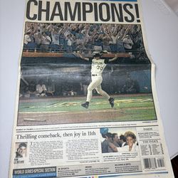 1997 Miami Herald Florida Marlins World Series Champions Commemorative News Paper